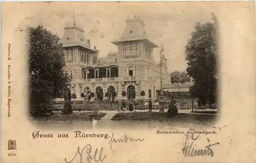 Gruss aus Nürnberg - Restauration im Stadtpark -636688