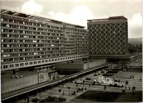 Dresden, Prager Strasse mit Interhotel Newa -398716