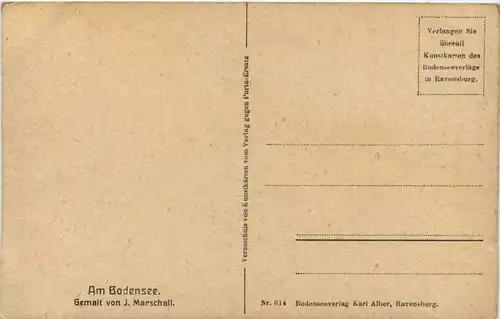 Am Bodensee - Künstler-AK Marschall -609094