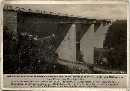 Reichsautobahnbrücke im Muldental zwischen Nossen und Siebenlehn -636326