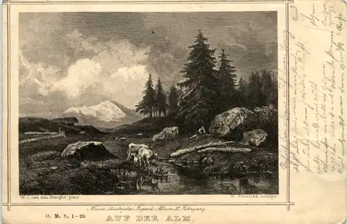 Auf der Alm - Künstler AK -636760