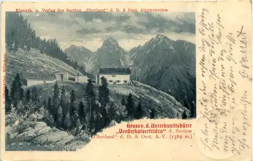 Gruss von der Unterkunftshütte Vorderkaiserfelden -636592