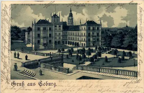 Gruss aus Coburg - Schloss - Litho -637914