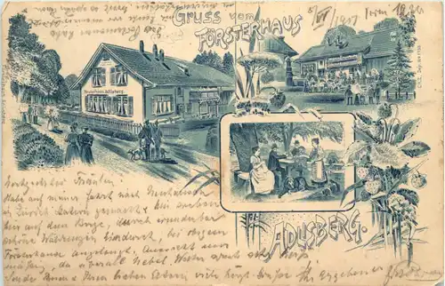 Gruss vom Försterhaus Adlisberg - Litho -636632
