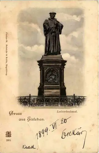 Gruss aus Eisleben - Lutherdenkmal -636712