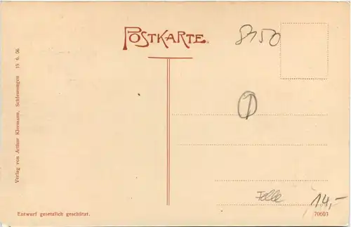 Schleusingen - Alter Krug - Künstler-AK Eugen Felle -609414