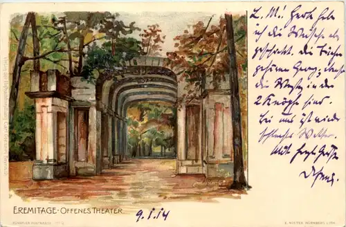 Bayreuth - Eremitage - Offenes Theater - Litho -635522