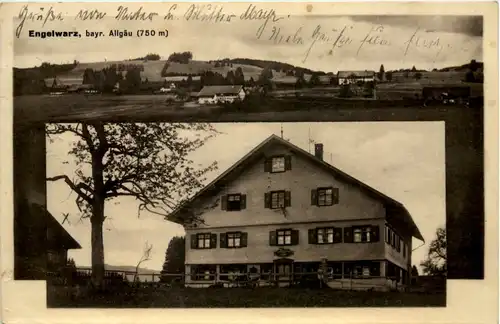 Engelwarz Gasthaus Engel- Allgäu - Künstler-AK Eugen Felle -609554