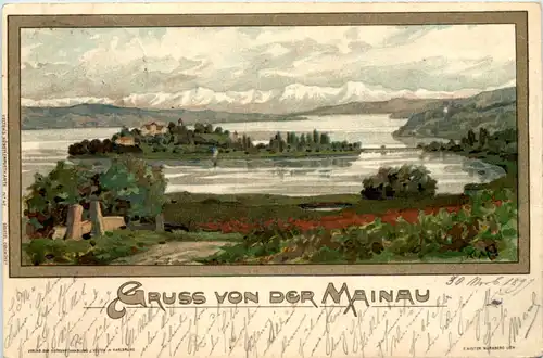 Gruss von der Mainau - Litho -636766