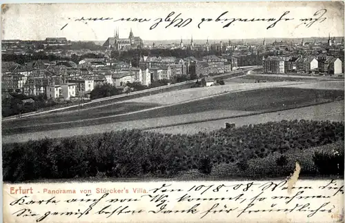 Erfurt, Panorama von Srürckers Villa -524258