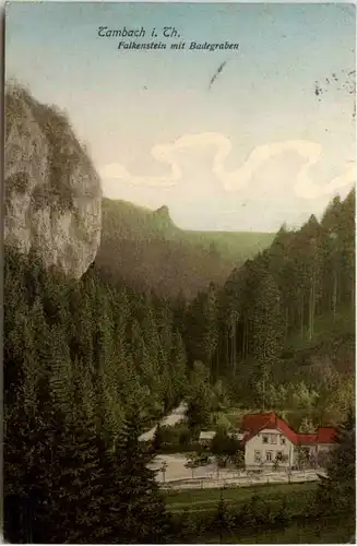 Tambach, Falkenstein mit Badegraben -524748
