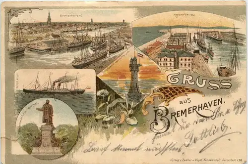 Gruss aus Bremerhaven - Litho -637320