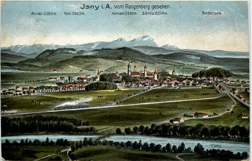 Isny vom Rangenberg - Künstler-AK Eugen Felle -609874