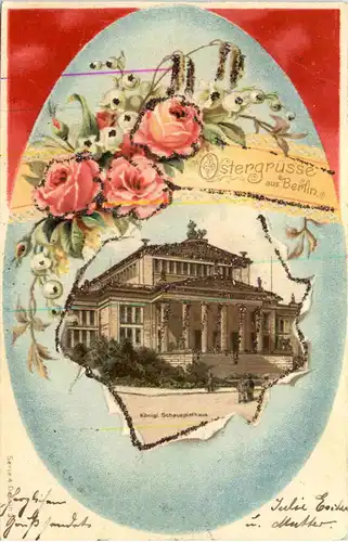 Ostergrüsse aus Berlin - Schauspielhaus - Litho -637066