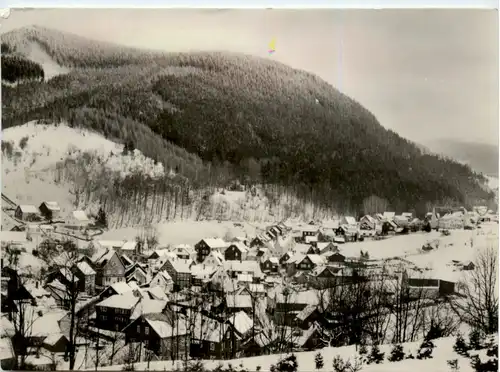 Oberschönau Thür. Wald, Teilansicht u. Hohe Möst -399536