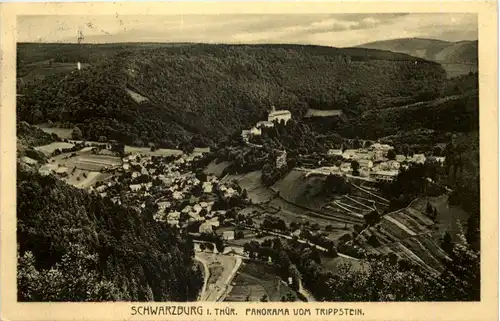 Schwarzburg, Panorama vom Trippstein -524928