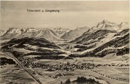 Teisendorf und Umgebung - Künstler-AK Eugen Felle -610294