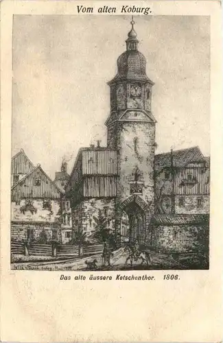 Coburg - Das alte äussere Ketschenthor 1806 -637700