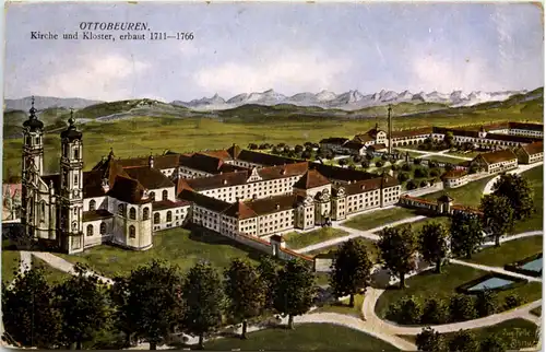 Ottobeuren - Kirche und Kloster - Künstler-AK Eugen Felle -610334