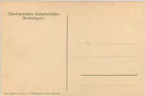 Oberfräkische Volksheilstätte Bischofsgrün -637632