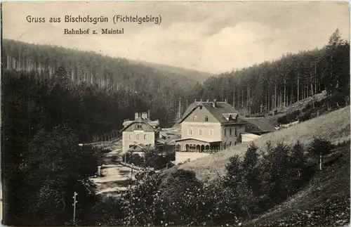 Gruss aus Bischofsgrün - Bahnhof zum MAintal -637652