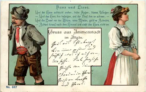 Gruss aus Immenstadt - Hans und Liese -610474