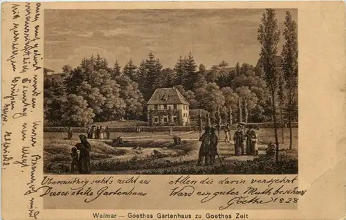 Weimar, Goethes Gartenhaus zu Goethes Zeit -524654