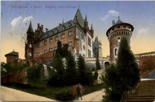 Wernigerode, Aufgang zum Schloss -524152