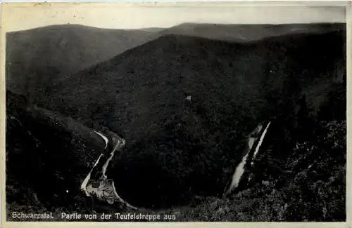 Schwarzatal, Partie von der Teufelstreppe aus -525118