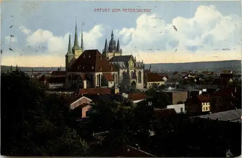 Erfurt, vom Petersberge -524714