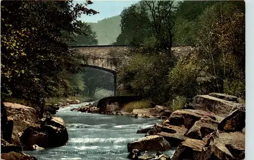 Schwarzatal, Steinerne Brücke -525158