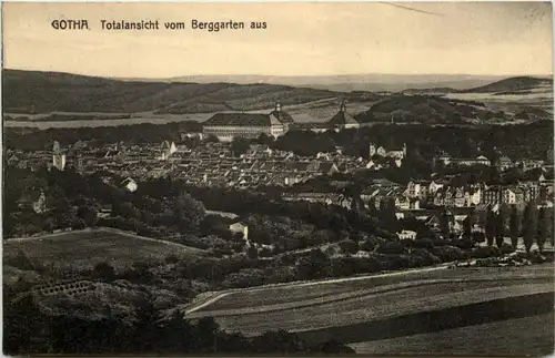 Gotha, Totalansicht vom Berggarten aus -525198