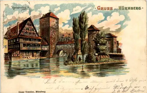 Gruss aus Nürnberg - Litho -636682