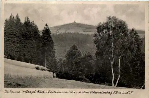 Neuhausen i. Erzgeb., Blick v. Deutscheinsiedel nach dem Schwartenberg -523950