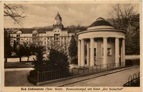 Bad Liebenstein, Brunnentempel mit Hotel Der Kaiserhof -524624