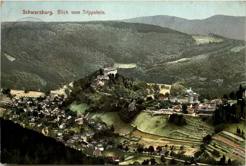 Schwarzburg, Blick vom Trippstein -524784