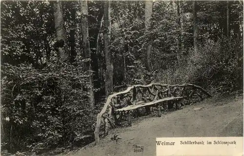 Weimar, Schillerbank im Schlosspark -524656