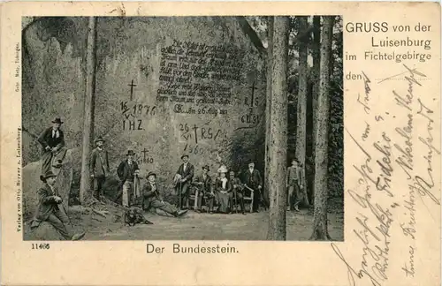 Gruss von der Luisenburg im Fichtelgebirge - Der Bundesstein -637742