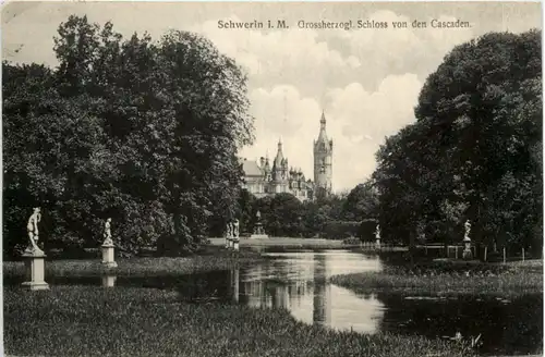 Schwerin, Schloss von den Cascaden -501186