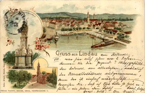 Gruss aus Lindau - Litho -611934