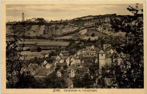 Jena, Ziegenhain mit Fuchsturm -524876