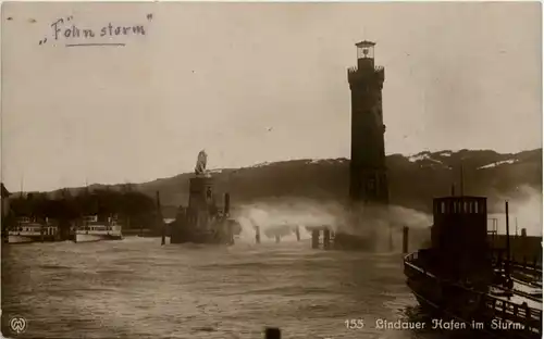 Lindau - Hafen bei Sturm -612034