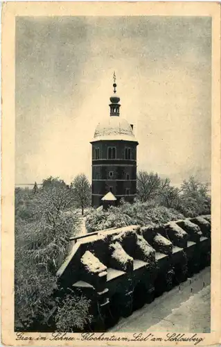 Graz im Schnee, Glockenturm Lisl am Schlossberg -526034