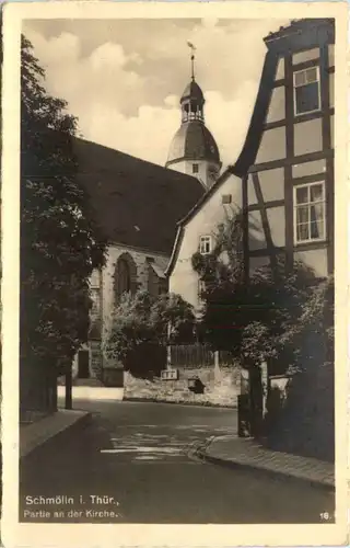 Schmölln/Thür. Partie an der Kirche -526578