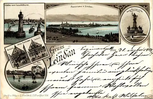 Gruss aus Lindau - Litho -612374