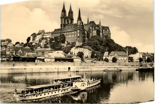 Meissen, Albrechtsburg und Dom und Elbdampfer Mühlberg -526908