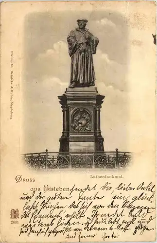 Gruss aus Eisleben - Lutherdenkmal -525824