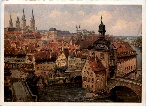 Bamberg, mit Rathaus -508698