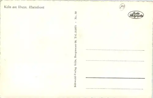 Köln am Rhein, Rheinfront -527248
