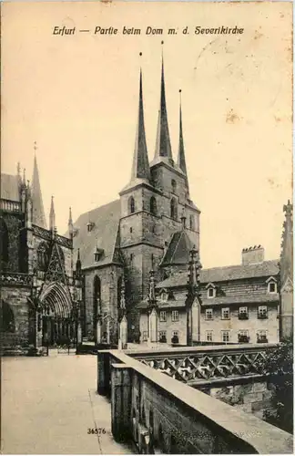 Erfurt, Partie beim Dom m.d. Severikirche -526264